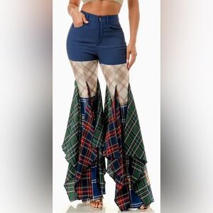 NEW FLARE BELL BOTTOMS PLUS SIZE PANTS/JEANS SUPER STRETCHY! SUPER CUTE~UNIQUE
